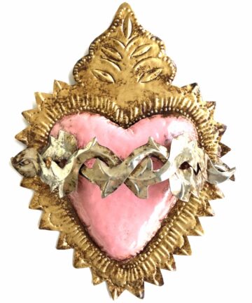 Corazon Nejayote con Espinas Large in Metallo